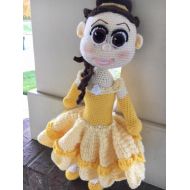 /CrochetHaze Belle Doll ~ Crochet Belle ~ Beauty and the Beast Doll ~ Soft Plush Belle ~ Disney Princess