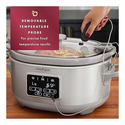 크록팟 Crock-Pot 7-Quart Cook & Carry™ Slow Cooker with Sous Vide,Programmable, Stainless Steel