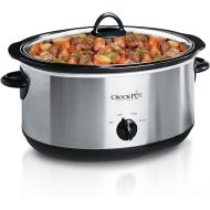 Crock-Pot 7 Quart Oval Manual Slow Cooker, Stainless Steel (SCV700-S-BR), Versatile Cookware for Large Families or Entertaining