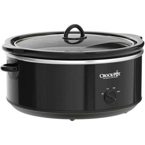 크록팟 Crock-Pot Large 8 Quart Oval Manual Slow Cooker and Food Warmer, 1500 watts, Black (SCV800-B)