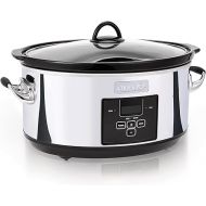 Crock-Pot 7 Quart Programmable Slow Cooker with Digital Timer, Food Warmer, Polished Platinum, Perfect for Everyday Meals and Entertaining