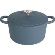 Crock Pot Artisan 7-Quart Round Dutch Oven - Matte Navy Blue