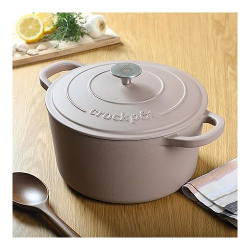 크록팟 Crock Pot Artisan 7-Quart Round Dutch Oven - Matte Dusty Pink