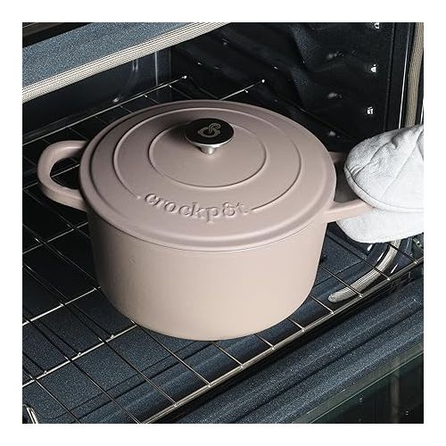 크록팟 Crock Pot Artisan 7-Quart Round Dutch Oven - Matte Dusty Pink