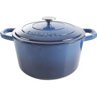 Crock-Pot Artisan Round Enameled Cast Iron Dutch Oven, 7-Quart, Sapphire Blue