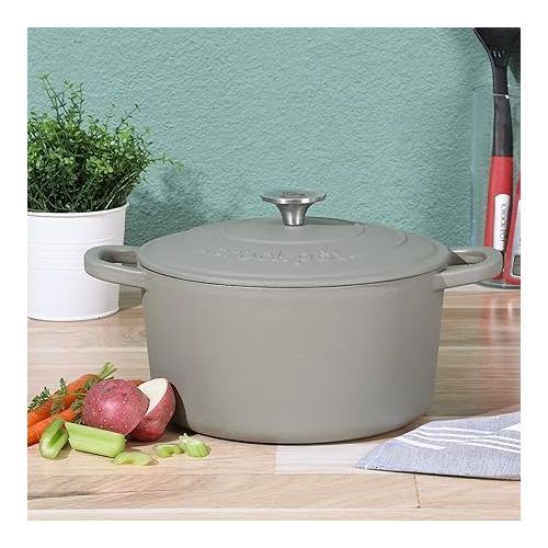 크록팟 Crock Pot Artisan 5-Quart Round Dutch Oven - Matte Green