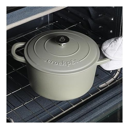 크록팟 Crock Pot Artisan 5-Quart Round Dutch Oven - Matte Green
