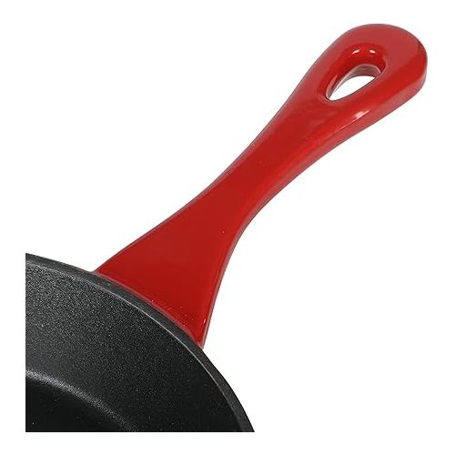 크록팟 Crock Pot 8 Inch Enamel Cast Iron Skillet - Gradient Red