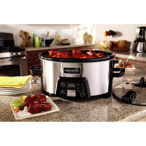 크록팟 Crock-Pot SCCPCTS605-S Cook Travel Serve 6-Quart Programmable Slow Cooker