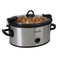 Portable Cook 6 Qt. And Carry Slow Cooker in Stainless, Dishwasher-safe Stoneware and Lid by Crock-Pot