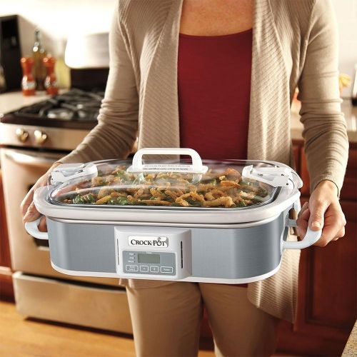 크록팟 [아마존 핫딜] [아마존핫딜]CROCK-POT Crock-pot SCCPCCP350-SS Programmable Digital Casserole Crock Slow Cooker, 3.5 quart, Stainless Steel