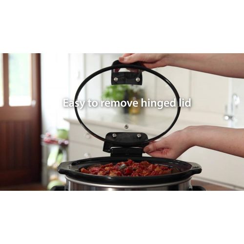 크록팟 [아마존베스트]Crock-Pot Slow Cooker CSC044 3.5L Stainless Steel Slow Cooker with Hinged Lid for 220/240 volt (Will not work in USA or CANADA)