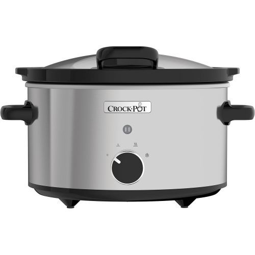 크록팟 [아마존베스트]Crock-Pot Slow Cooker CSC044 3.5L Stainless Steel Slow Cooker with Hinged Lid for 220/240 volt (Will not work in USA or CANADA)