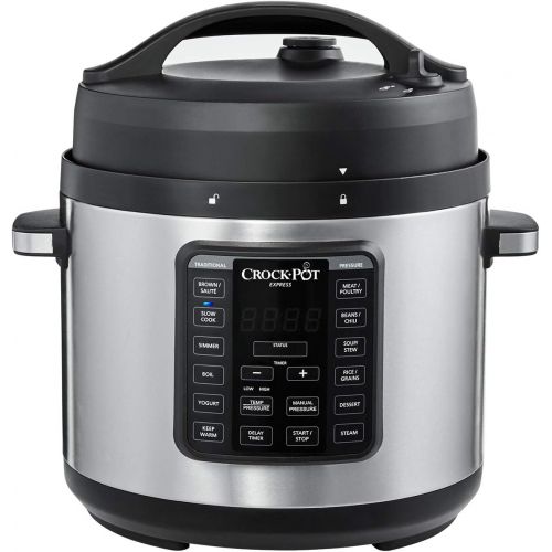 크록팟 [아마존베스트]Crock-Pot 2100467 Express Easy Release | 6 Quart Slow, Pressure, Multi Cooker, 6QT, Stainless Steel