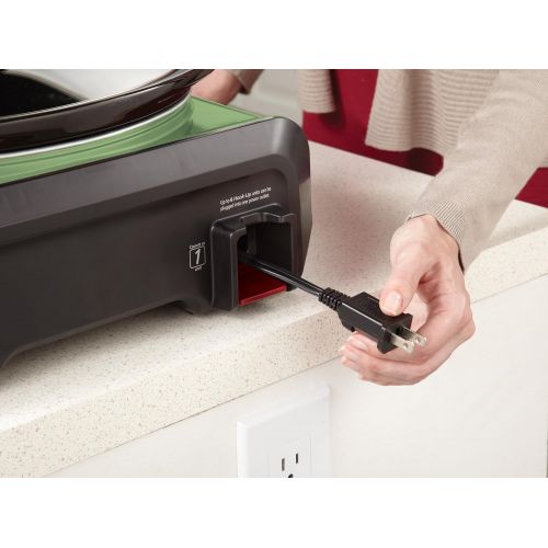 크록팟 [아마존베스트]Crock-Pot SCCPMD3-GR Hook Up Oval Connectable Entertaining System, 3.5-Quart, Metallic Sage