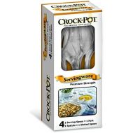 [아마존베스트]Crock-Pot 4142690307 Premium Strength 4 Piece Slow Cooker Servingware, 6.9 x 5.4 x 6.4, Clear