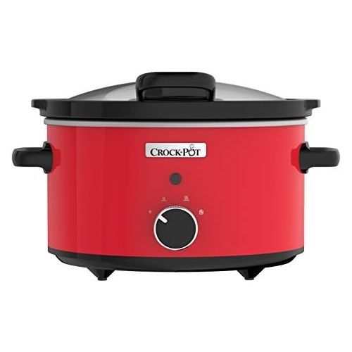 크록팟 [아마존베스트]Crock-Pot Crock Pot CSC037 Red 3.5L Hinge Lid Stoneware 220/240 volt 50Hz (Will not Work in USA)