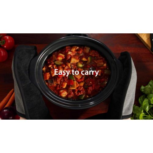 크록팟 [아마존베스트]Crock-Pot Crock Pot CSC037 Red 3.5L Hinge Lid Stoneware 220/240 volt 50Hz (Will not Work in USA)