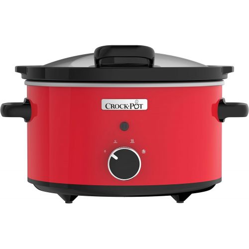 크록팟 [아마존베스트]Crock-Pot Crock Pot CSC037 Red 3.5L Hinge Lid Stoneware 220/240 volt 50Hz (Will not Work in USA)