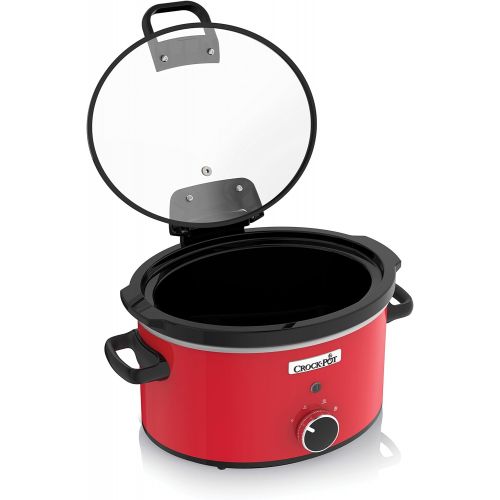 크록팟 [아마존베스트]Crock-Pot Crock Pot CSC037 Red 3.5L Hinge Lid Stoneware 220/240 volt 50Hz (Will not Work in USA)