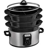 [아마존베스트]CROCK-POT Crock-pot SCCPVS642-S Choose-A-Crock Programmable Slow Cooker, 6 quart/4 quart/2 x 1.5 quart, Silver