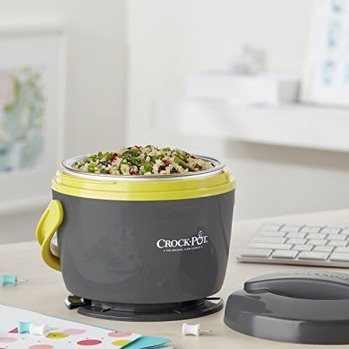 크록팟 [아마존베스트]CROCK-POT Crock-Pot Lunch Crock Food Warmer, Grey & Lime