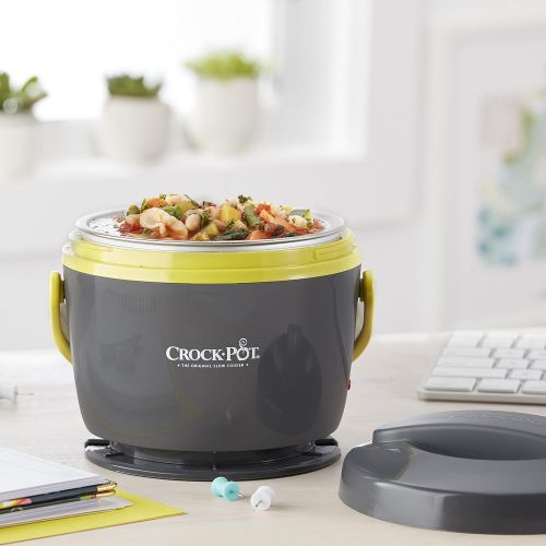 크록팟 [아마존베스트]CROCK-POT Crock-Pot Lunch Crock Food Warmer, Grey & Lime