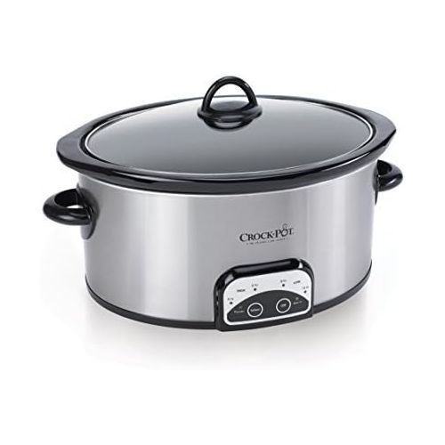 크록팟 [아마존베스트]CROCK-POT Crock-Pot SCCPVP600-S Smart-Pot 6-Quart Slow Cooker, Brushed Stainless Steel