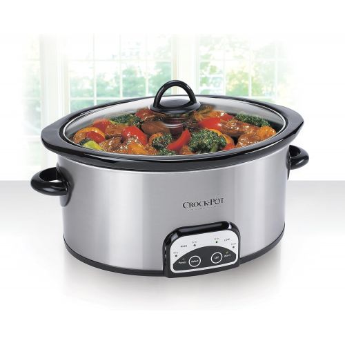 크록팟 [아마존베스트]CROCK-POT Crock-Pot SCCPVP600-S Smart-Pot 6-Quart Slow Cooker, Brushed Stainless Steel