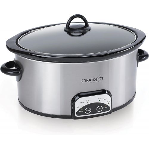 크록팟 [아마존베스트]CROCK-POT Crock-Pot SCCPVP600-S Smart-Pot 6-Quart Slow Cooker, Brushed Stainless Steel