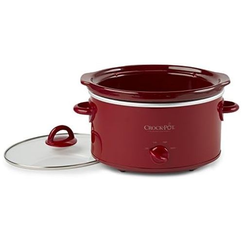 크록팟 [아마존베스트]CROCK-POT Crock-Pot, Red SCV401-TR 4-Quart Manual Slow Cooker