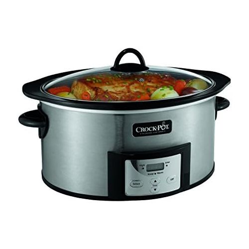 크록팟 [아마존베스트]CROCK-POT Crock-Pot SCCPVI600-S 6-Quart Countdown Programmable Oval Slow Cooker with Stove-Top Browning, Stainless Finish