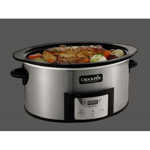 크록팟 [아마존베스트]CROCK-POT Crock-Pot SCCPVI600-S 6-Quart Countdown Programmable Oval Slow Cooker with Stove-Top Browning, Stainless Finish