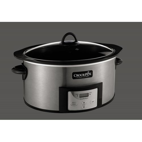 크록팟 [아마존베스트]CROCK-POT Crock-Pot SCCPVI600-S 6-Quart Countdown Programmable Oval Slow Cooker with Stove-Top Browning, Stainless Finish