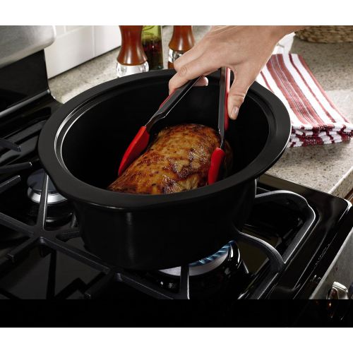 크록팟 [아마존베스트]CROCK-POT Crock-Pot SCCPVI600-S 6-Quart Countdown Programmable Oval Slow Cooker with Stove-Top Browning, Stainless Finish