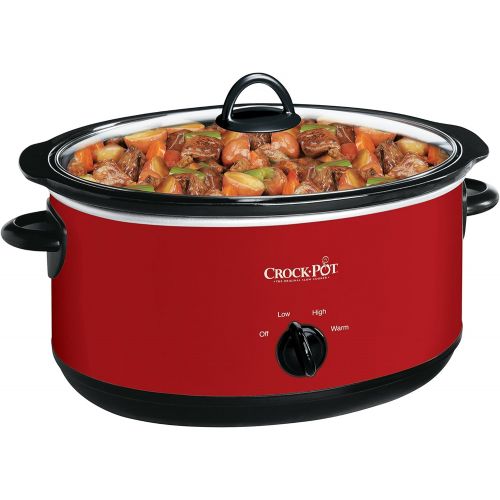 크록팟 [아마존베스트]CROCK-POT Crock-pot SCV800-R Express Crock Slow Cooker, 8 quart, Red