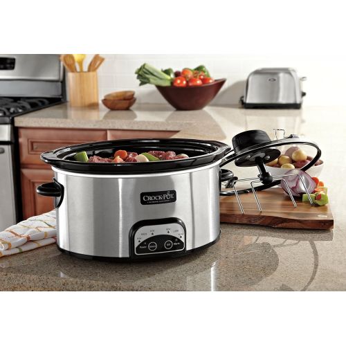 크록팟 [아마존베스트]CROCK-POT Crock-pot SCCPVC650AS-P Stainles 6.5 Quart Digital Slow Cooker with iStir Stirring System, Polished Stainless Steel, Qt