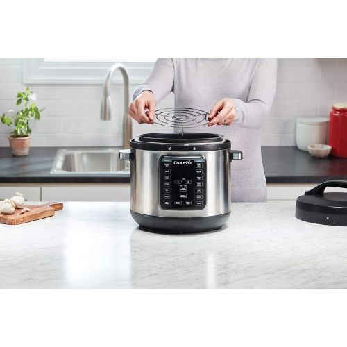 크록팟 [아마존베스트]CROCK-POT Crock-pot SCCPPC800-V1 8-Quart Multi-Use XL Express Crock Programmable Slow Cooker with Manual Pressure, Boil & Simmer, 8QT, Stainless Steel