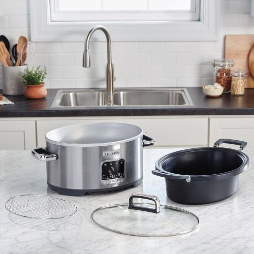 크록팟 [아마존베스트]CROCK-POT Crock-Pot SCCPVMC63-SJ 3-in-1 Multi-Cooker, Stainless Steel