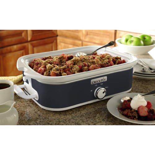 크록팟 [아마존베스트]CROCK-POT Crock-Pot 3.5-Quart Casserole Crock Manual Slow Cooker, Charcoal