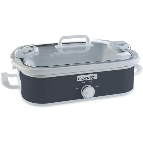 크록팟 [아마존베스트]CROCK-POT Crock-Pot 3.5-Quart Casserole Crock Manual Slow Cooker, Charcoal