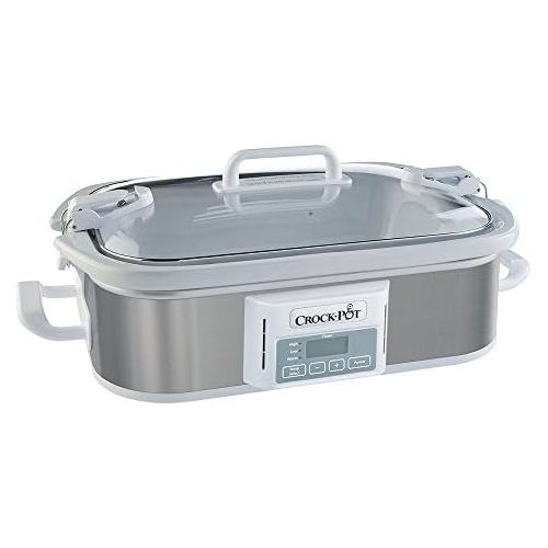 크록팟 [아마존베스트]CROCK-POT Crock-pot SCCPCCP350-SS Programmable Digital Casserole Crock Slow Cooker, 3.5 quart, Stainless Steel