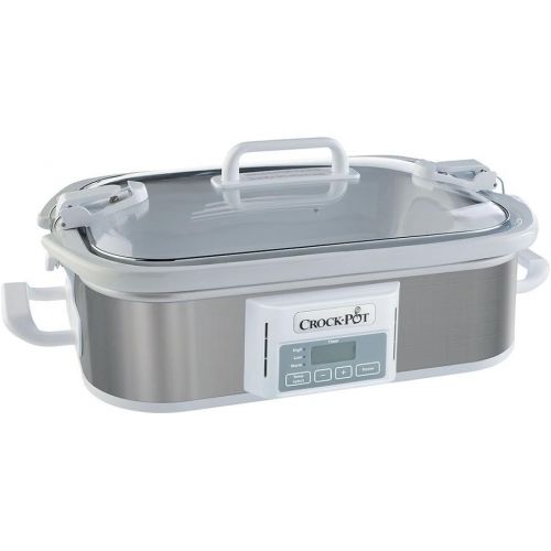 크록팟 [아마존베스트]CROCK-POT Crock-pot SCCPCCP350-SS Programmable Digital Casserole Crock Slow Cooker, 3.5 quart, Stainless Steel