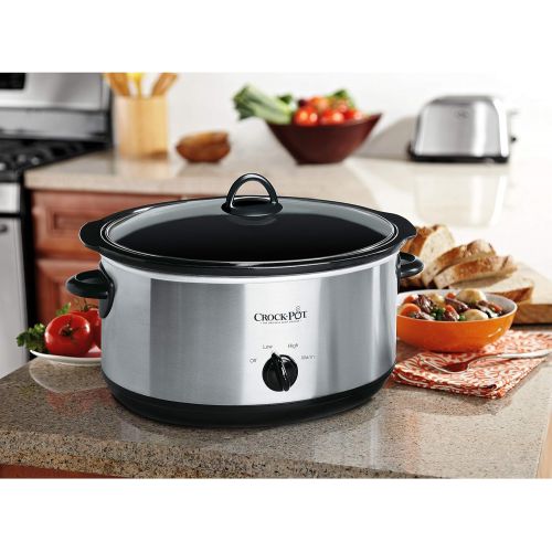 크록팟 [아마존베스트]Crock-Pot Crock-pot Oval Manual Slow Cooker, 8 quart, Stainless Steel (SCV800-S)