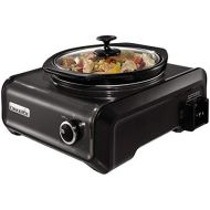 [아마존베스트]CROCK-POT Crockpot 5 quart oval plus 2 quart round hookup SCCPMDPK25-CH BLACK