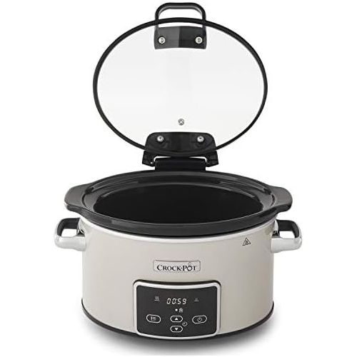  Crockpot Crock-Pot CSC060X Digitaler Lift-&-Serve-Schongarer mit 3,5 L Fassungsvermoegen Pilz & Chrom