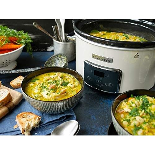  Crockpot Crock-Pot CSC060X Digitaler Lift-&-Serve-Schongarer mit 3,5 L Fassungsvermoegen Pilz & Chrom