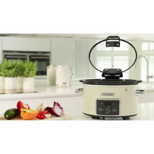  Crockpot Crock-Pot CSC060X Digitaler Lift-&-Serve-Schongarer mit 3,5 L Fassungsvermoegen Pilz & Chrom