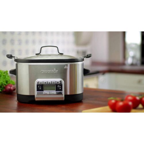  Crock-Pot CSC024X - Das Original aus den USA | Digitaler Schongarer & Multikocher | 5,6 L | Digitale Anzeige | programmierbarer Timer | Warmhaltefunktion | programmierbare Temperat