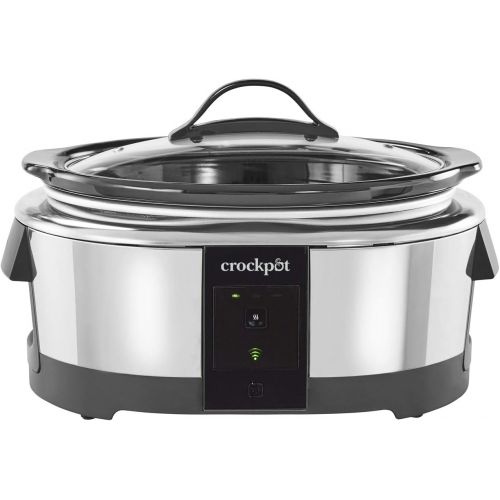  Crock-Pot Slow Cooker Works with Alexa 6-Quart Programmable Stainless Steel 2139005, A Certified for Humans Device